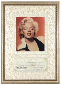 Marilyn Monroe Signed 1957 Check - Car Rental For “Marilyn Monroe Productions"