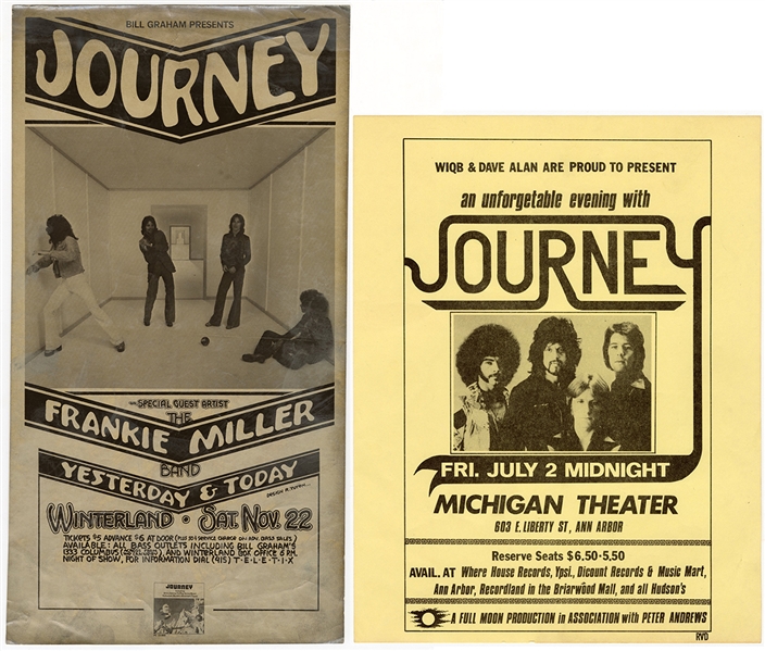 Journey July 1976 Concert At Michigan Theatre Ann Arbor & Bill Graham Newspaper November 22 Advertisement