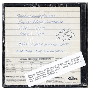 Elvis Presley Complete Press Conference Original Master Tape (Memphis, Tennessee, February 1961)