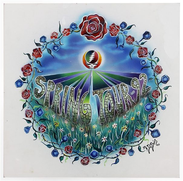 The Grateful Dead 1992 Spring Tour Original Acrylic Hand Painted Artwork For American Tour T-Shirts (Mike DuBois Collection)