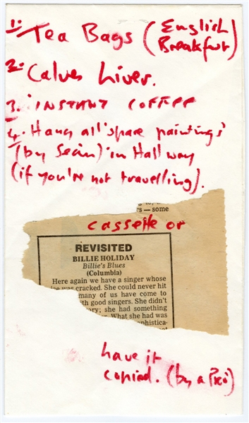 John Lennon Handwritten 1980 To-Do List (REAL)