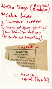 John Lennon Handwritten 1980 To-Do List (REAL)