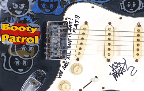 Jason Mraz Owned, Signed & 2003 Stage Played “Booty Patrol Replica Fender Guitar