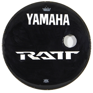 Bobby Blotzer Stage Used and Signed Ratt Custom Bass Drumhead