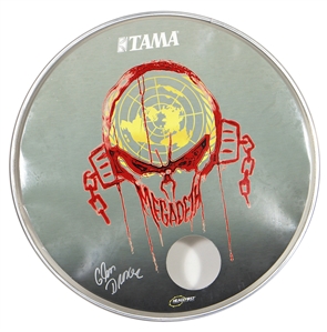 Glen Drover Signed Megadeth Bass Drumhead
