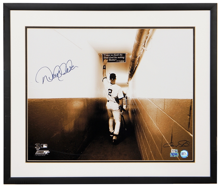 Derek Jeter Signed Yankees Tunnel Photo (MLB Authentication)