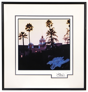 Eagles “Hotel California" Album Cover Limited Edition Lithograph Signed by Joe Walsh