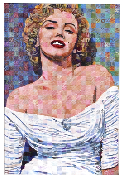 Marilyn Monroe Original Mosaic Acrylic Painting on Canvas
