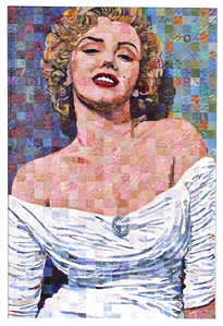 Marilyn Monroe Original Mosaic Acrylic Painting on Canvas