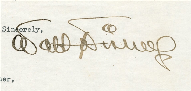 Walt Disney Signed Letter on Fantasia Letterhead (PSA/DNA Encapsulated)