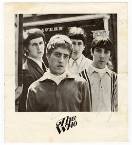 The Who Signed Photograph with Keith Moon (JSA & REAL)