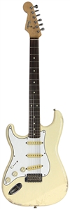 Kurt Cobain Owned & Stage Played White Fender Stratocaster - Used, Smashed & Repaired During 1992 European Tour (Big John Duncan LOA)