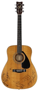 U2 Stunning Signed Yamaha Acoustic Guitar - Used by Bono & The Edge During Recording of “Achtung Baby" Album (JSA & REAL)