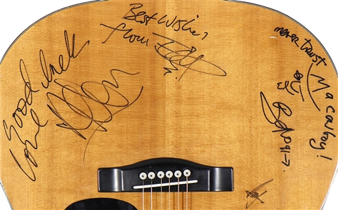 U2 Stunning Signed Yamaha Acoustic Guitar - Used by Bono & The Edge During Recording of “Achtung Baby Album (JSA & REAL)