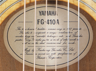 U2 Stunning Signed Yamaha Acoustic Guitar - Used by Bono & The Edge During Recording of “Achtung Baby Album (JSA & REAL)