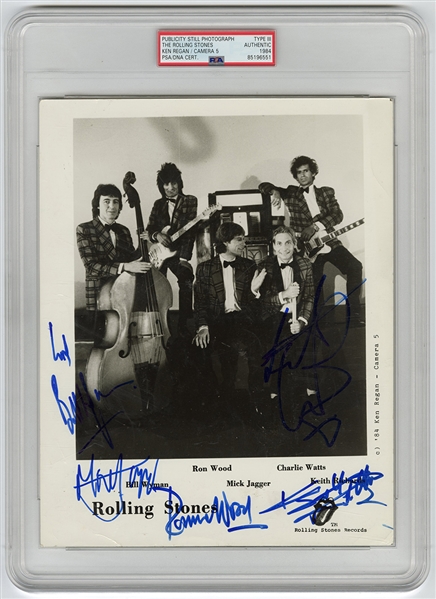 The Rolling Stones Signed Original Publicity Still Photograph (PSA/DNA Encapsulated)