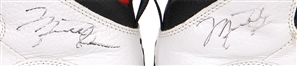 1995 Michael Jordan Game-Used and Double-Signed Nike Air Jordan X Sneakers - Worn Post-NBA Comeback (JSA & RGU)