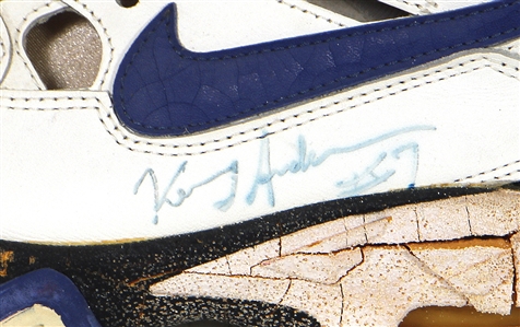 1991-1995 Kenny Anderson Signed & Game Worn Sneaker