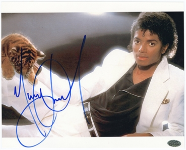 Michael Jackson Signed "Thriller" Photograph (REAL)