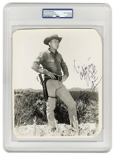 Steve McQueen Signed “Dead or Alive" Photograph (PSA/DNA Encapsulated)