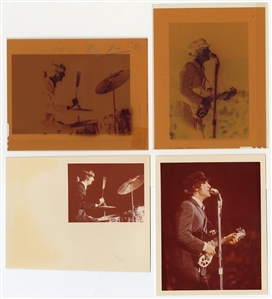 The Beatles Original Negatives (2) John Lennon & Ringo Starr On Stage & Two Vintage Prints