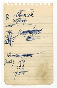 Shoeless Joe Jackson Handwritten Notebook Page (Beckett)
