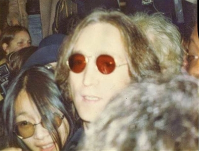 John Lennon Owned & Worn Orange Tinted Sunglasses (RGU)