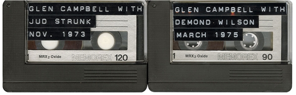 Glen Campbell November 1973 Concert Hilton Las Vegas 120 Minute Audio Tape & Glen Campbell March 1975 Concert Hilton Las Vegas 90 Minute Audio Tape