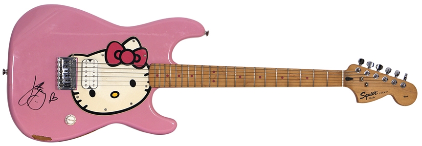 Katy Perry Owned, Stage Played, Smashed & Signed Circa 2009 Iconic “Hello Kitty" Guitar with Signed Setlist