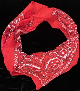 Tupac Shakur Owned & Worn Red Bandana "Do-Rag"