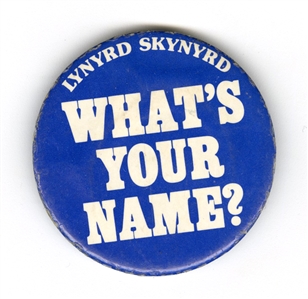 Lynyrd Skynyrd “Whats Your Name" Vintage Pin