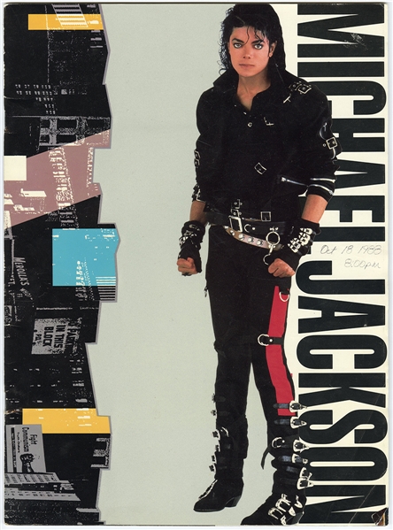 Michael Jackson 10/18/1988 “BAD" Concert Tour Program