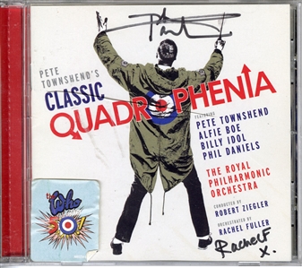 Pete Townshend & Rachel Fuller Signed "Classic Quadrophenia" CD Cover
