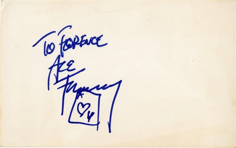 Ace Frehley Signed Cut