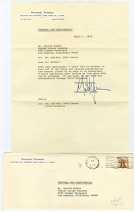 John Lennon 1976 Typed & Signed Letter With Annotations Firing His Old Lawyer (REAL)