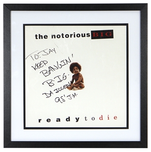 The Notorious B.I.G. Signed “Ready to Die" Album Flat With Incredible “Da Illest Junior Mafia" Inscription (JSA)