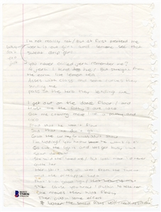 Drake Unreleased “Sweat Handwritten Lyrics (Beckett)